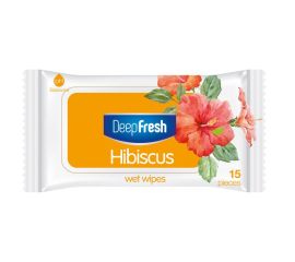Wet wipes Deep Fresh hibiscus 15 pcs
