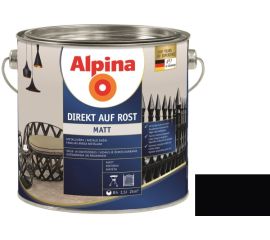 ემალი ანტიკოროზიული Alpina Direkt Auf Rost Matt შავი 2.5 ლ