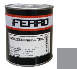 Краска антикоррозионная для металла Ferro 3:1 глянцевая серая 1 кг