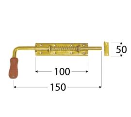 Задвижка воротная пружинная Domax 150x50 mm. WSP 150