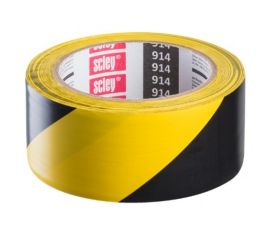 Скотч-лента сигнальная (жёлтая/чёрная) Scley 0370-143348 48 мм х 33 м