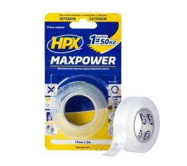 Adhesive tape double-sided transparent HPX UM1902 19 mm / 2 m