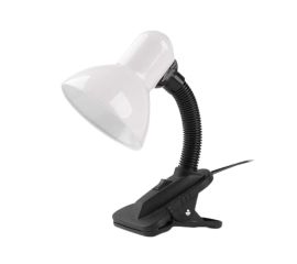 Лампа настольная New Light E27 с прищепкой белый MT-108