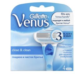 Replaceable shaving cartridges Gillette Venus Close & Clean 4 pc