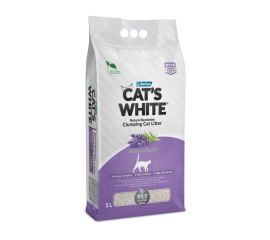 Песок кошачий с ароматом лаванды  Cat's White 5л W225