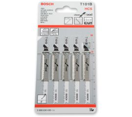 Пилочка для лобзика Bosch T101 B, HCS 5 шт