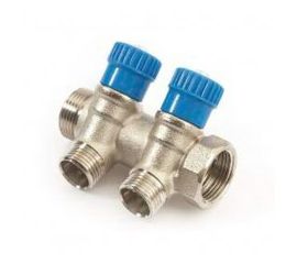 Manifold with valve ECA 2-Blue