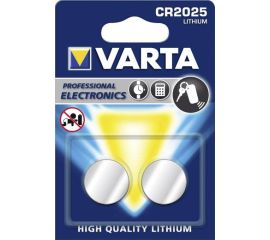 Батарейка литиевая VARTA CR2025 3V 170 mAh 2 шт