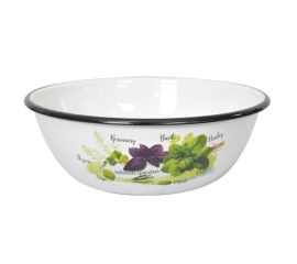 Enamel bowl 2,5l white 0311 2
