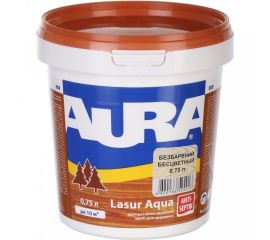Акриловый лак Aura Lasur Aqua бесцветный 0.75 л