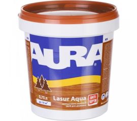 აკრილის ლაქი ხისთვის Eskaro Aura Lasur Aqua წაბლი  0.75 ლ
