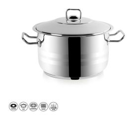 Pan with lid Hascevher Gastro 19608 28x18 cm 10.5 l
