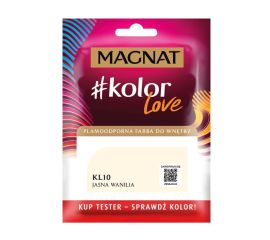 Interior paint test Magnat Kolor Love 25 ml KL10 light vanilla