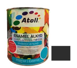 Enamel alkyd Universal ATOLL ПФ-115 dark-grey 2.6 Kg