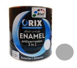 Эмаль-экспресс ORIX METALLIC  3 в 1  (антикоррозионная) серебро 0,7 кг