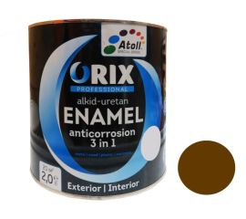 Эмаль-экспресс ORIX METALLIC  3 в 1  (антикоррозионная)шоколад 0,7 кг