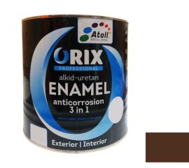 Enamel anti-corrosion Atoll Orix Color 3 in 1, 0.7 l brown RAL 8017
