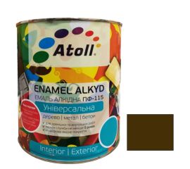 Enamel alkyd Universal ATOLL ПФ-115 dark brown 0.8 Kg