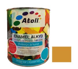 Enamel alkyd Universal ATOLL ПФ-115 yellow brown 2.6 kg