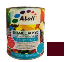 Enamel alkyd Universal ATOLL ПФ-115 cherry 0.8 Kg