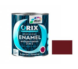 Paint enamel for roof Atoll orix Anticorrosion 3 in 1 Ral 3005 cherry glossy 2,2 kg