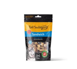 ძაღლის სასუსნავი Pet Interest Tailswingers Sandwich Small Bites იხვი და თევზი 100 გ
