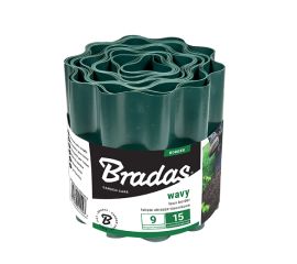 ბორდიური გაზონის დატალღური Bradas OBFG 0915 9 მ х 15 სმ მწვანე