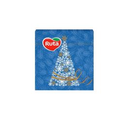 New Year's napkin Ruta Christmas tree mix 33x33 20pcs 2 layers 5992