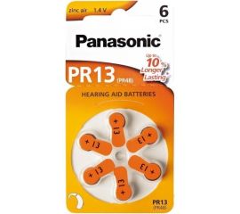 ZInc-air Battery  for hearing aids Panasonic PR13 1.4V 6pcs