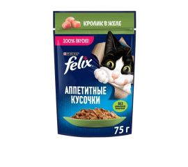 Корм для кошек Felix мясо кролика 75г