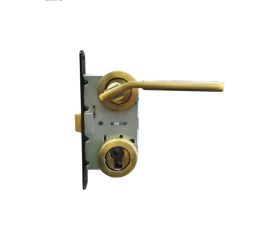 Set handle and lock BT Group EFES AGB 70 mm. bronze