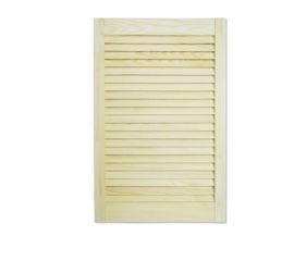 Doors wooden panel jalousie Woodtechnic pine 395х394