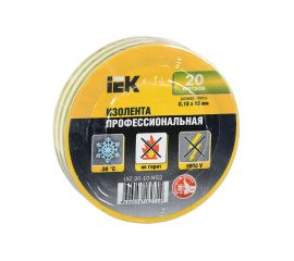 Insulating tape IEK yellow green 20 m