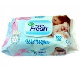 Wet wipes Ultra Compact Happy Fresh 100 pc