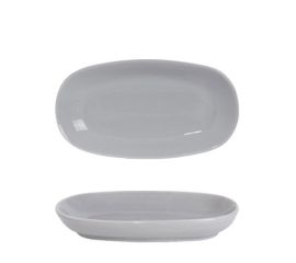 Oval plate CEGECO Grey Candem 15x9cm