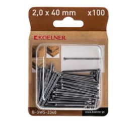 Joiner's nails Koelner 2,0X40 mm 100 pcs B-GWS-2040