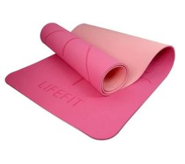 Коврик для йоги LifeFit Lotos Duo 183x58x0.6 см розовый