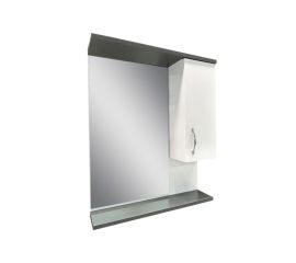 Cabinet with mirror Denko Trend 65 White Antracite Grey LED 62x75 cm