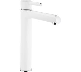 Washbasin faucet KFA Angelit white,chrome with Click-Clack siphon