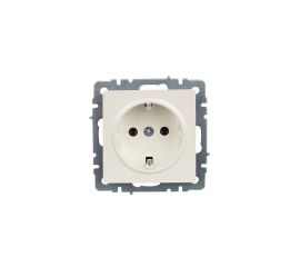 Socket IEK BRITE 1 16A RS11-1-0-Brj with grounding without frame