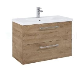 Wall-hung cabinet Elita Roma Plus 60 2DR Canela Oak with washbasin