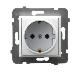 Power socket grounded no frame Ospel Aria GP-1US/m/00 1 sectional white