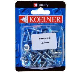 Screw for thin plates with press washer Koelner 50 pcs 4,2x19 mm B-WF-4219 shiny