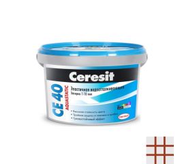 Затирка Ceresit Aquastatic CE 40 2 кг кирпичная