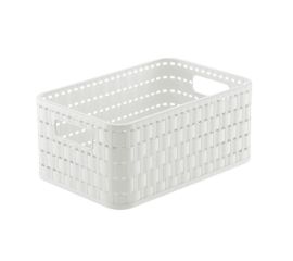 Storage basket Rotho 4L COUNTRY A6+ white