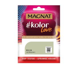 Interior paint test Magnat Kolor Love 25 ml KL24 olive