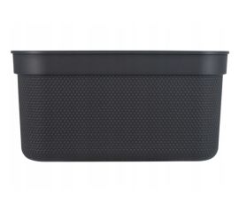 Storage basket with lid Rotho DECO 5L black