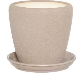 Flower Pot Ceramic with a stand Grace N3 Silk Cappuccino