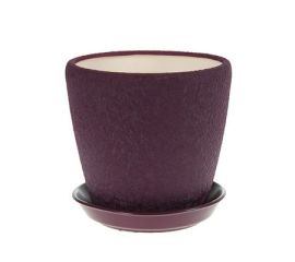 Ceramic flower pot Oriana Gracia №1 violet 24.5x25.2 cm