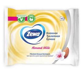Туалетная бумага влажная Zewa миндальное молоко 42 шт